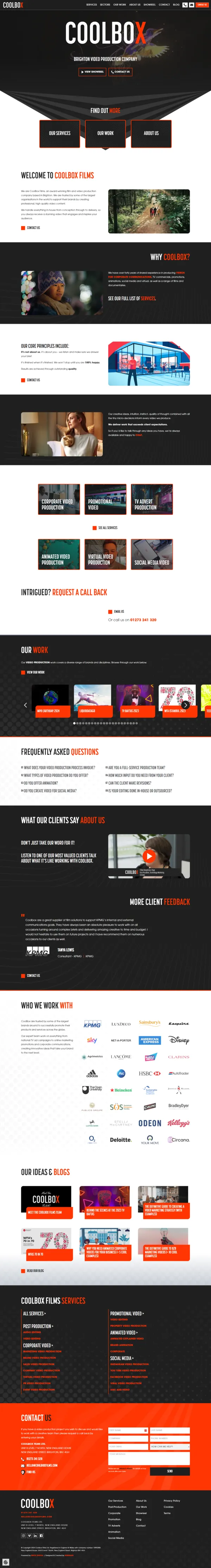 Video Company Website Design