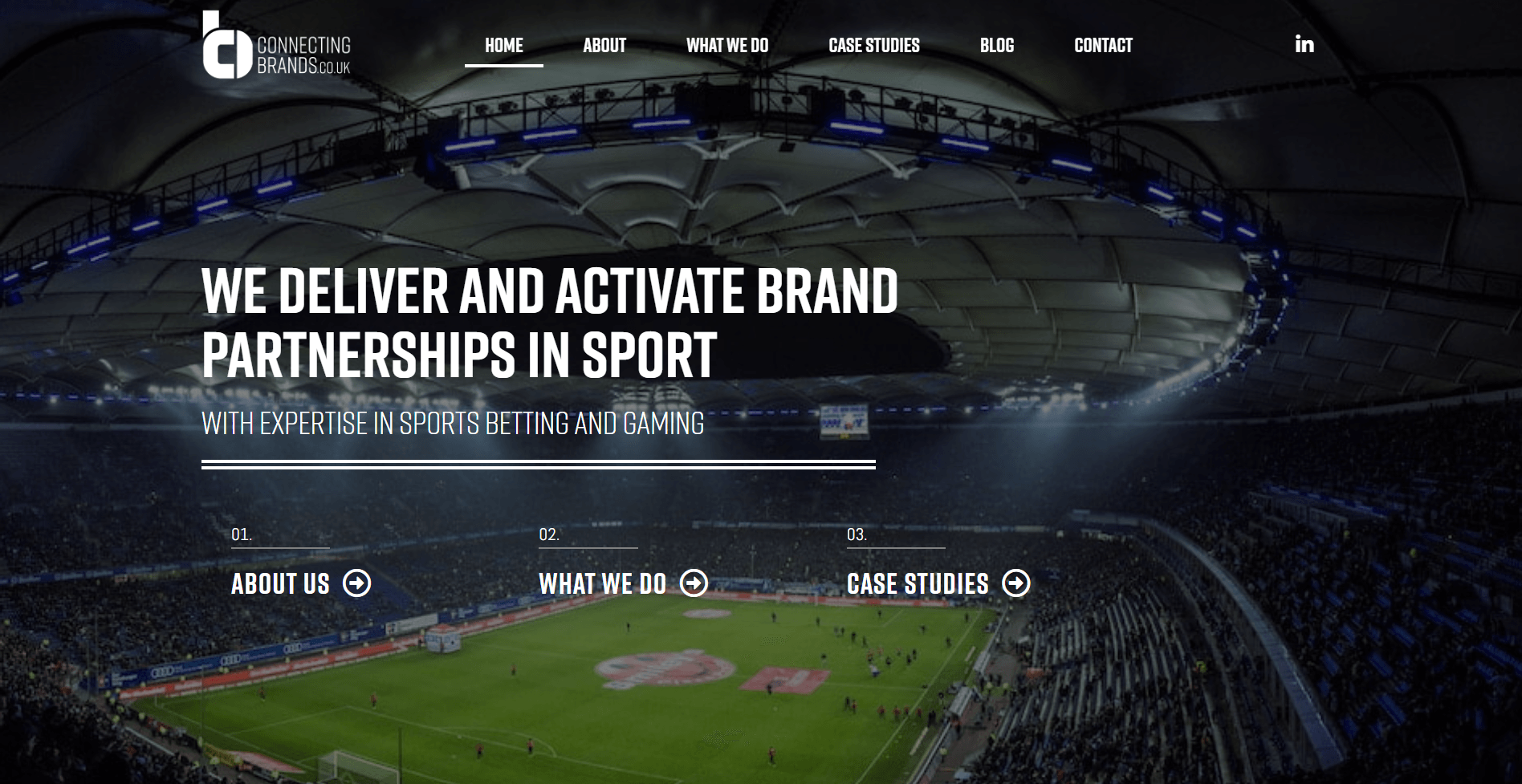 Connecting Brands desktop view