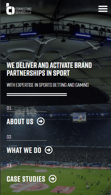 Connecting Brands mobile view