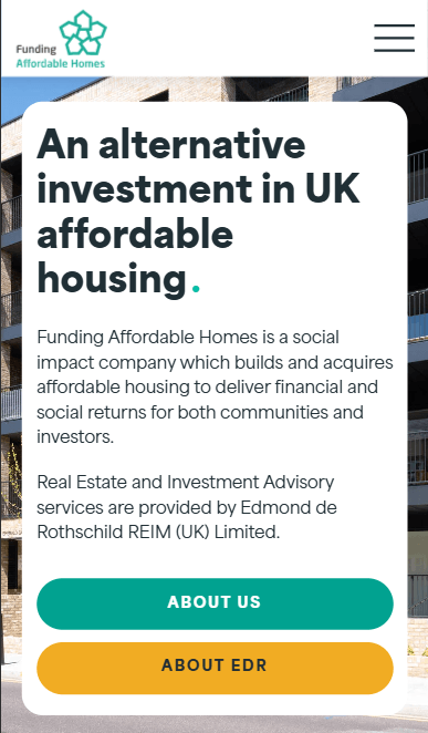 Funding Affordable Homes mobile view
