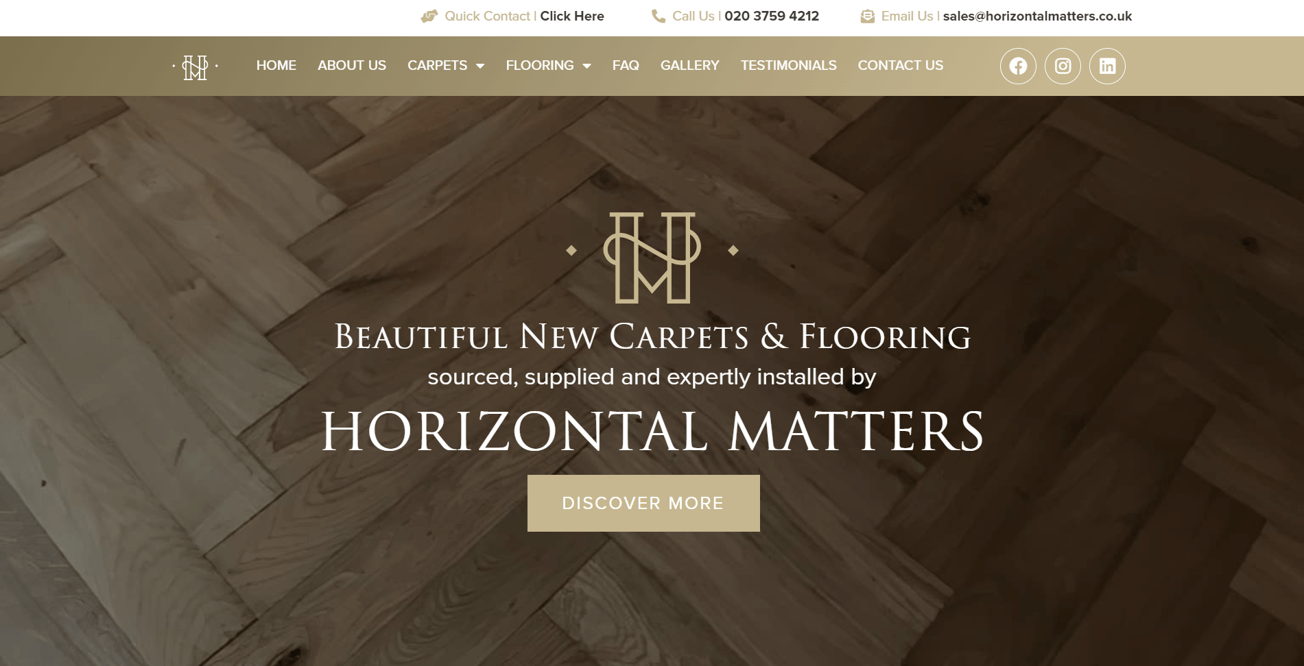 Horizontal Matters desktop view