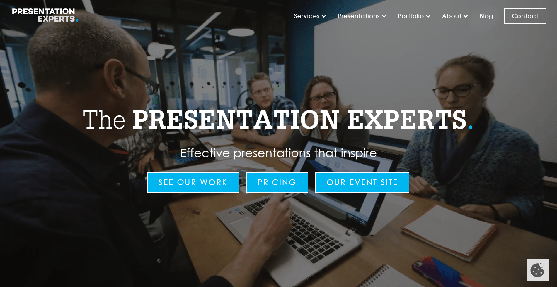 Presentation Experts desktop view