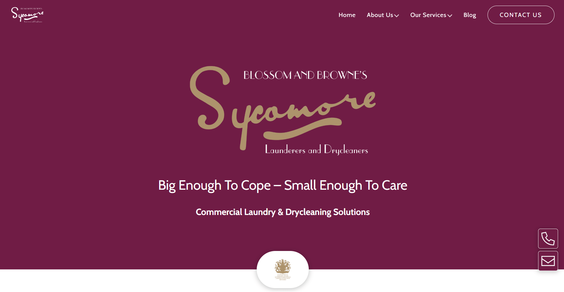 Blossom & Browne desktop view