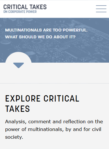 Critical Takes mobile view