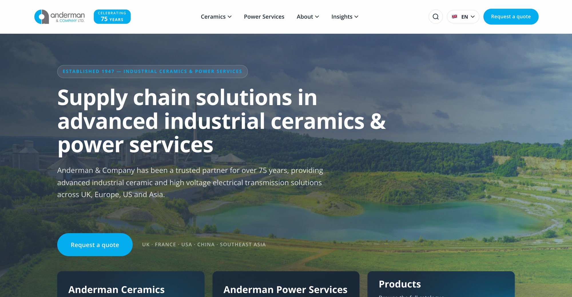 Anderman & Company desktop view